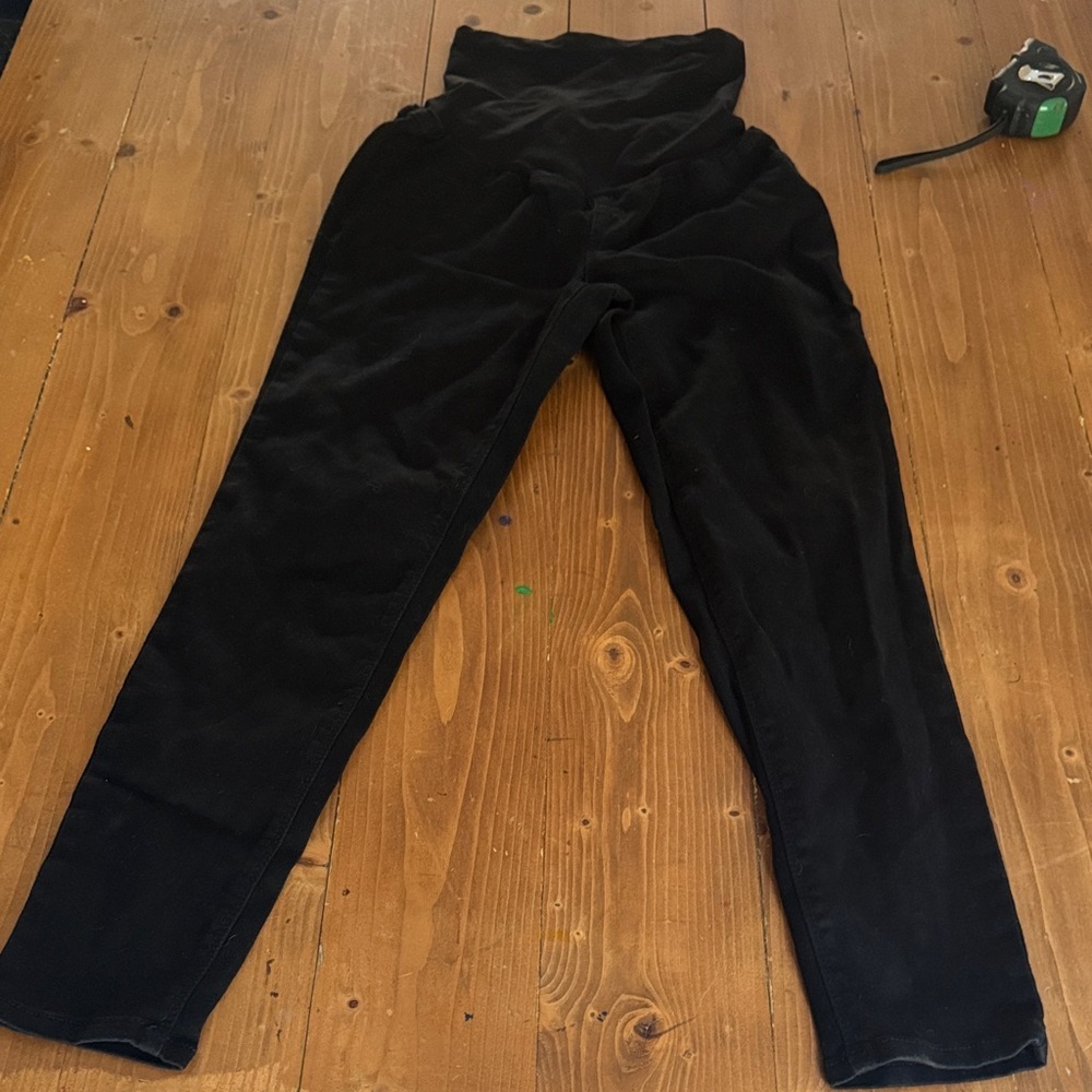 1822 Denim Butter Denim Super Slim Ankle Maternity Jeans Black Size 10/30‎